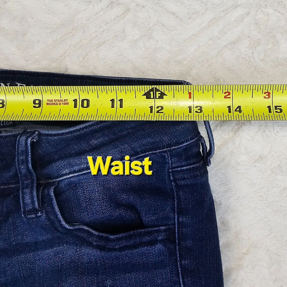 AE Super Stretch Jegging Dark Wash Skinny Jeans Women’s 4 Short - Picture 10 of 14